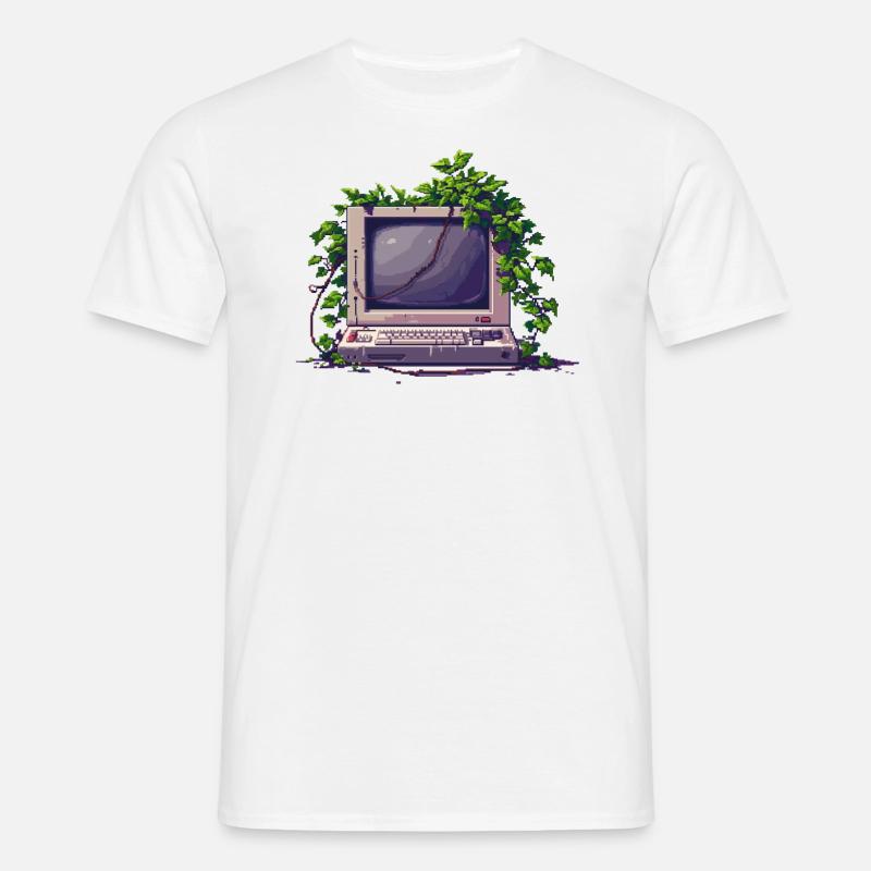 Old Pixel Computer - Men's T-Shirt - white
