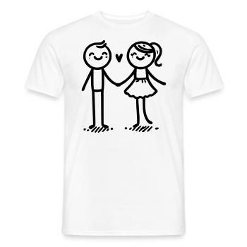 Danse de l’amour - T-shirt homme - blanc - Devant - AI Model Male 178 dark (178cm)