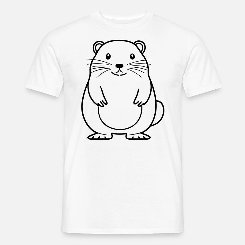 Murmeltier - Männer T-Shirt - Weiß