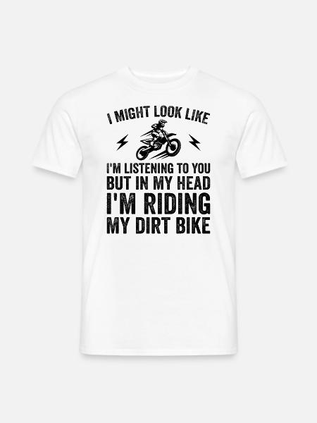 Lustiges Dirtbike | Niedlicher Motocross-Dirtbike-Fahrer - Männer T-Shirt - Weiß