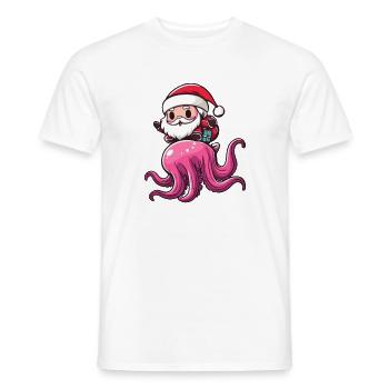 Qualle Weihnachtsmann Cartoon - Männer T-Shirt - Weiß - Vorne - AI Model Male 178 dark (178cm)