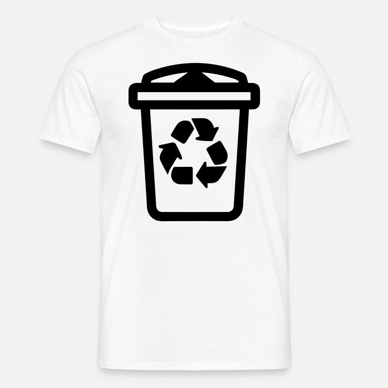 Mülltonne - Männer T-Shirt - Weiß