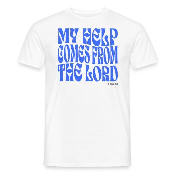 Christianity Christian Bible Verse - Men's T-Shirt - white - Front - AI Model Male 178 dark (178cm)