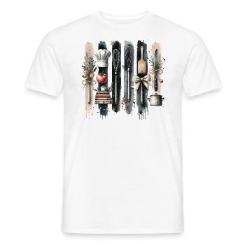 Vintage Kitchen for Female Cook - Men's T-Shirt - white - Front - AI Model Male 178 dark (178cm)