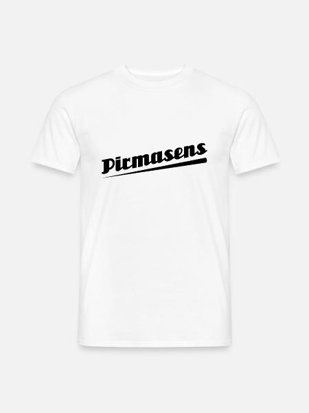 Pirmasens - Textdesign mit Stadtnamen - Männer T-Shirt - Weiß