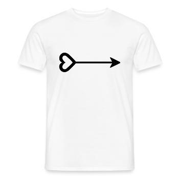 Herz-Pfeil - Männer T-Shirt - Weiß - Vorne - AI Model Male 178 dark (178cm)