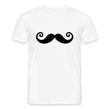 Moustache - T-shirt homme - blanc - Devant - AI Model Male 178 dark (178cm)