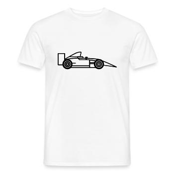 voiture de course - T-shirt homme - blanc - Devant - AI Model Male 178 dark (178cm)