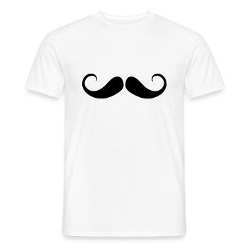 Moustache - T-shirt homme - blanc - Devant - AI Model Male 178 dark (178cm)
