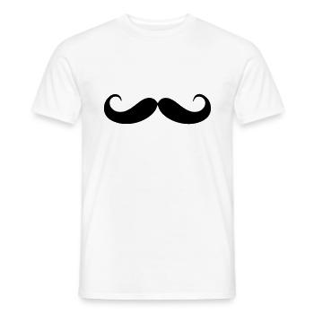 Moustache - T-shirt homme - blanc - Devant - AI Model Male 178 dark (178cm)
