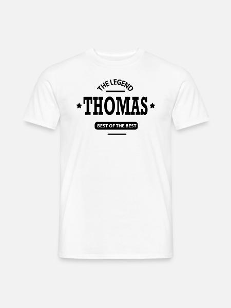 thomas - Männer T-Shirt - Weiß