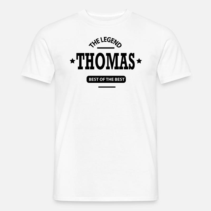 thomas - Männer T-Shirt - Weiß