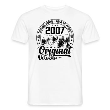 2007 Oktober Original: 17 Jahre altes Geburtstagsgeschenk - Männer T-Shirt - Weiß - Vorne - AI Model Male 178 dark (178cm)