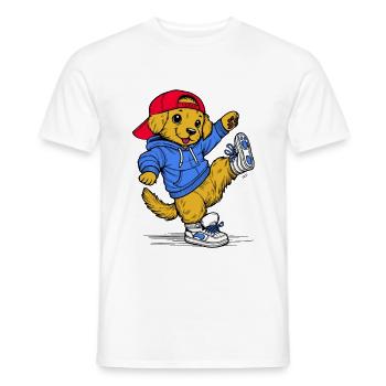 Dance Vibes: Golden Retriever - Männer T-Shirt - Weiß - Vorne - AI Model Male 178 dark (178cm)