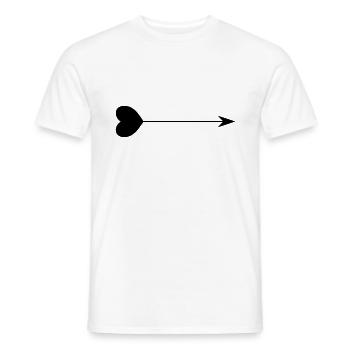 Herz-Pfeil - Männer T-Shirt - Weiß - Vorne - AI Model Male 178 dark (178cm)