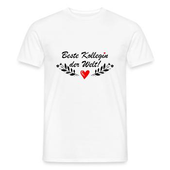 Beste Kollegin der Welt Herz - Männer T-Shirt - Weiß - Vorne - AI Model Male 178 dark (178cm)