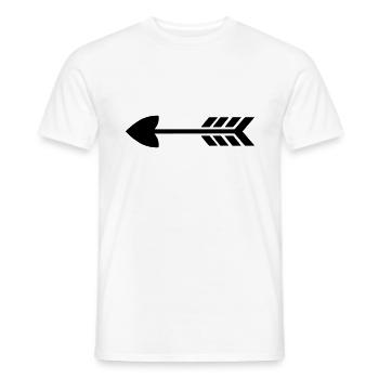 Herz-Pfeil - Männer T-Shirt - Weiß - Vorne - AI Model Male 178 dark (178cm)