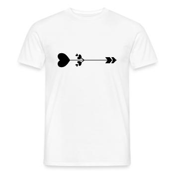 Heart Arrow - Men's T-Shirt - white - Front - AI Model Male 178 dark (178cm)