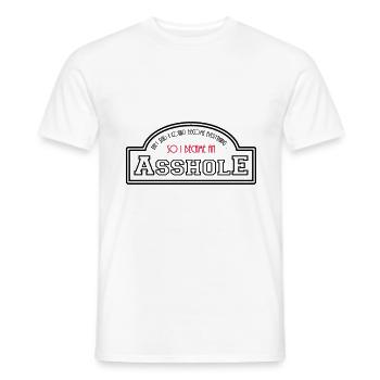 asshole - Men's T-Shirt - white - Front - AI Model Male 178 dark (178cm)