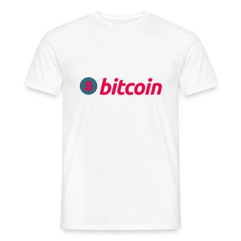 Bitcoin - T-shirt homme - blanc - Devant - AI Model Male 178 dark (178cm)
