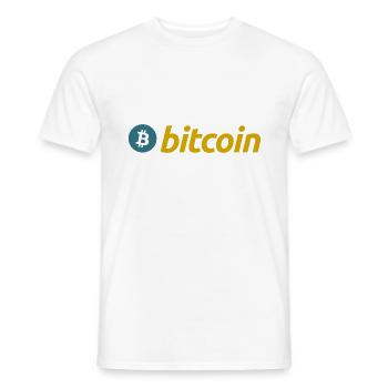 Bitcoin - T-shirt homme - blanc - Devant - AI Model Male 178 dark (178cm)