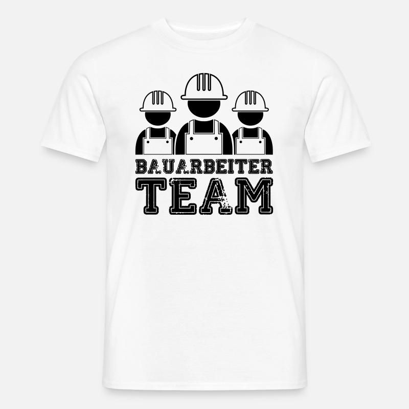 bauarbeiter team 01 - Männer T-Shirt - Weiß
