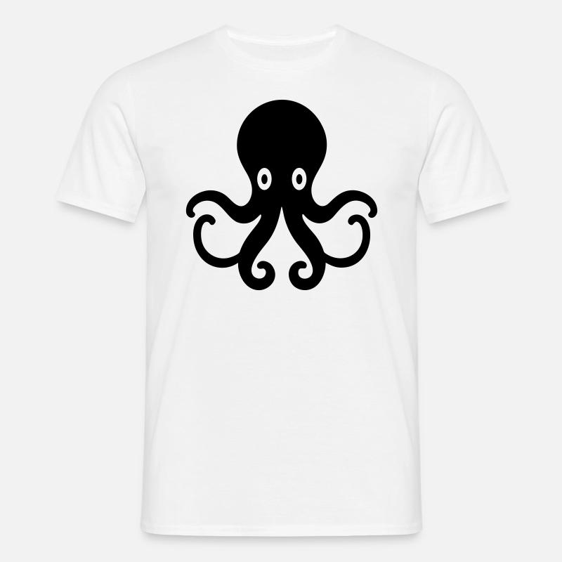 Krake - Männer T-Shirt - Weiß