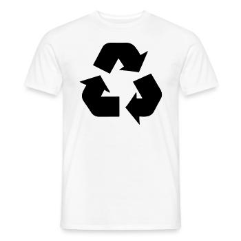 recycling - Men's T-Shirt - white - Front - AI Model Male 178 dark (178cm)