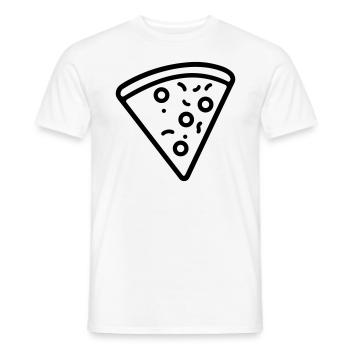 Pizza slice - Men's T-Shirt - white - Front - AI Model Male 178 dark (178cm)