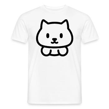 Katze - Männer T-Shirt - Weiß - Vorne - AI Model Male 178 dark (178cm)