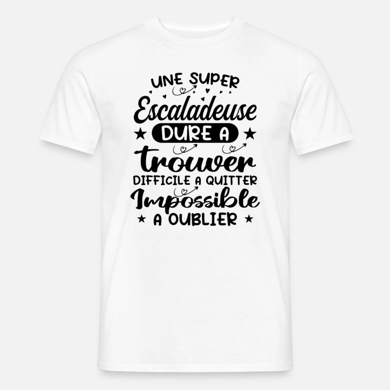 Ein Superkletterer - Kletterer Geschenk - Männer T-Shirt - Weiß