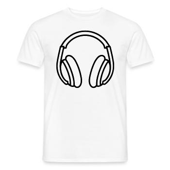 Gaming headset - Men's T-Shirt - white - Front - AI Model Male 178 dark (178cm)