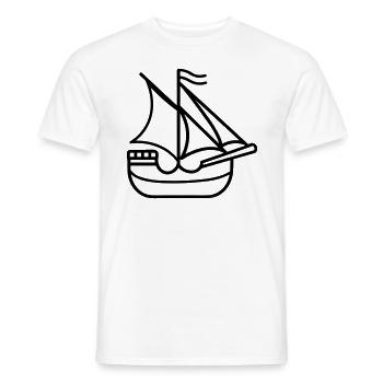 Bateau pirate - T-shirt homme - blanc - Devant - AI Model Male 178 dark (178cm)