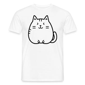 Katze - Männer T-Shirt - Weiß - Vorne - AI Model Male 178 dark (178cm)