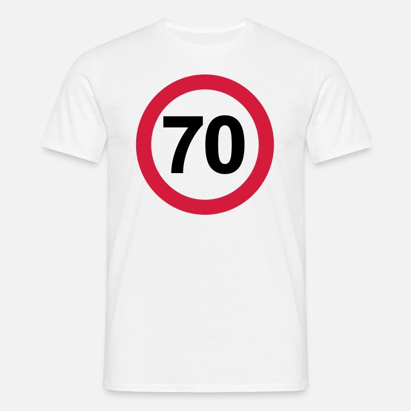 70 - Männer T-Shirt - Weiß