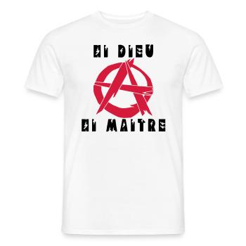 ni dieu ni maitre - T-shirt homme - blanc - Devant - AI Model Male 178 dark (178cm)
