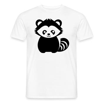 panda roux - T-shirt homme - blanc - Devant - AI Model Male 178 dark (178cm)