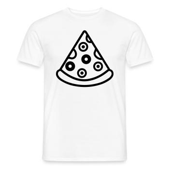 part de pizza - T-shirt homme - blanc - Devant - AI Model Male 178 dark (178cm)