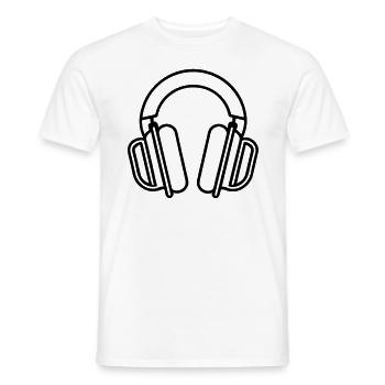 Gaming headset - Men's T-Shirt - white - Front - AI Model Male 178 dark (178cm)