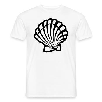 Coquillage - T-shirt homme - blanc - Devant - AI Model Male 178 dark (178cm)