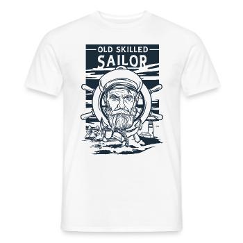 Vieux marin expérimenté Classic Maritime - T-shirt homme - blanc - Devant - AI Model Male 178 dark (178cm)
