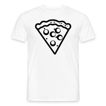 part de pizza - T-shirt homme - blanc - Devant - AI Model Male 178 dark (178cm)