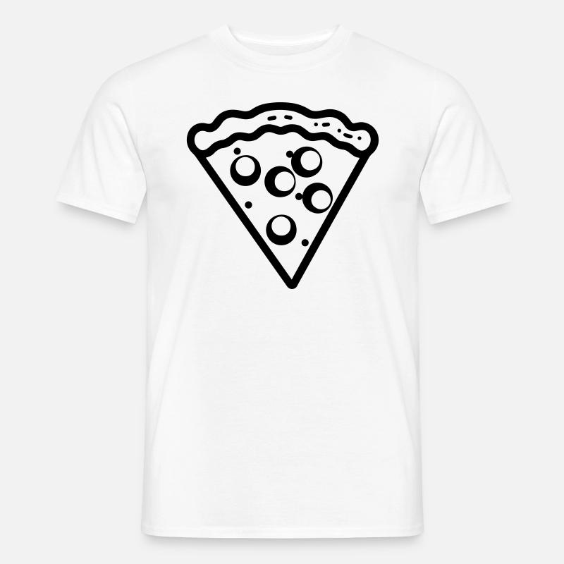 Pizzastück - Männer T-Shirt - Weiß