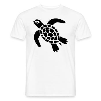 tortoise - Men's T-Shirt - white - Front - AI Model Male 178 dark (178cm)