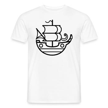 Piratenschiff - Männer T-Shirt - Weiß - Vorne - AI Model Male 178 dark (178cm)