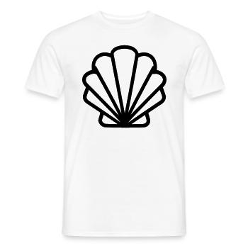 Coquillage - T-shirt homme - blanc - Devant - AI Model Male 178 dark (178cm)