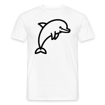 Delfin - Männer T-Shirt - Weiß - Vorne - AI Model Male 178 dark (178cm)
