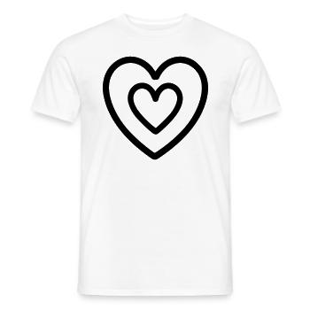 Herz - Männer T-Shirt - Weiß - Vorne - AI Model Male 178 dark (178cm)