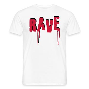 Rave - T-shirt homme - blanc - Devant - AI Model Male 178 dark (178cm)
