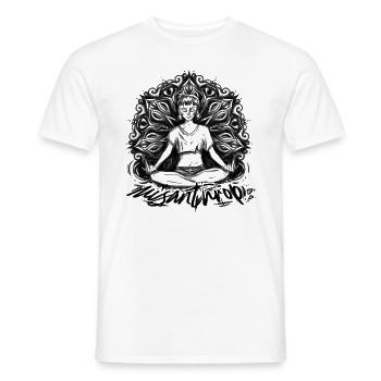 Meditation of a Misanthrop - Männer T-Shirt - Weiß - Vorne - AI Model Male 178 dark (178cm)
